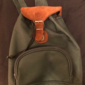 Vintage green small backpack